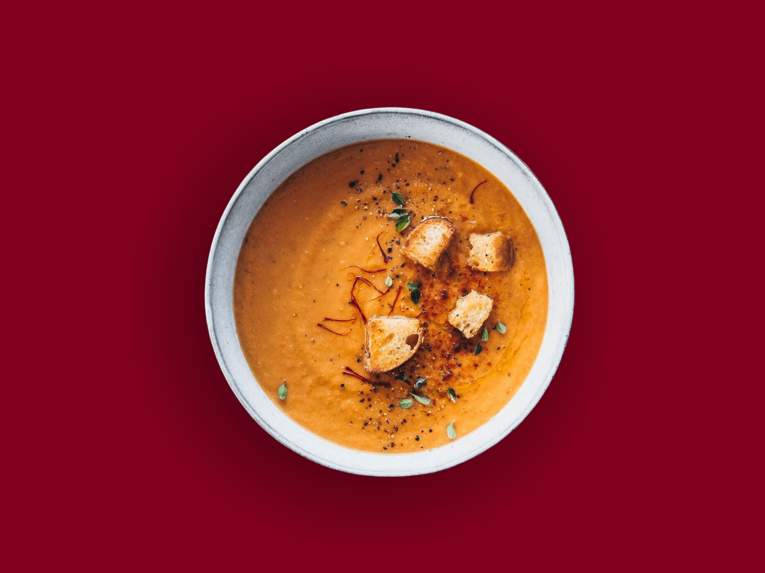 Chicken Saffron Hot Garlic Soup