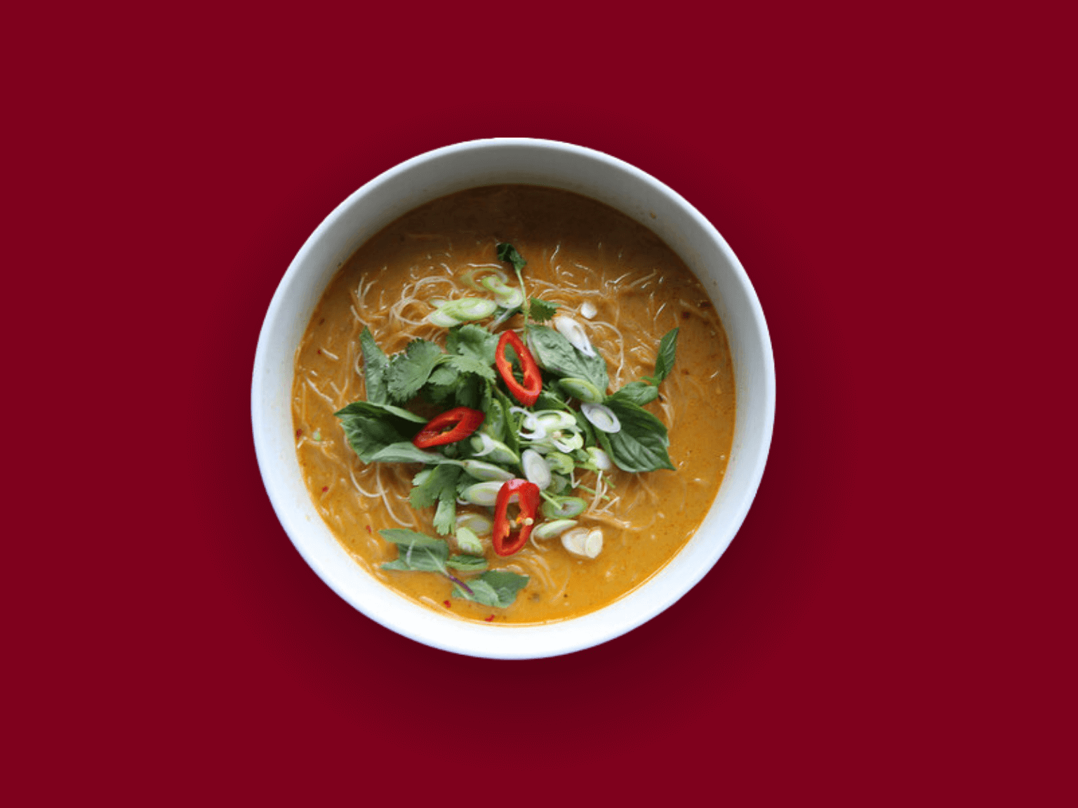 Chicken Saffron Thai Curry Noodles Soup