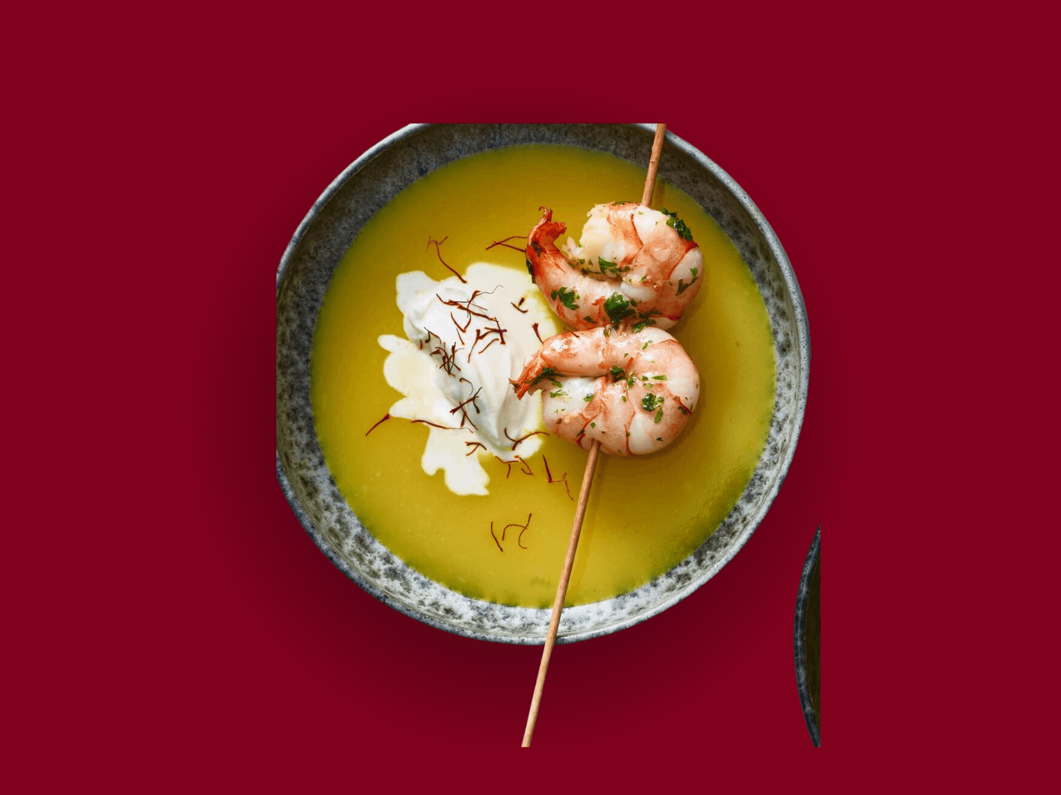 Prawns Saffron Burmise Soup