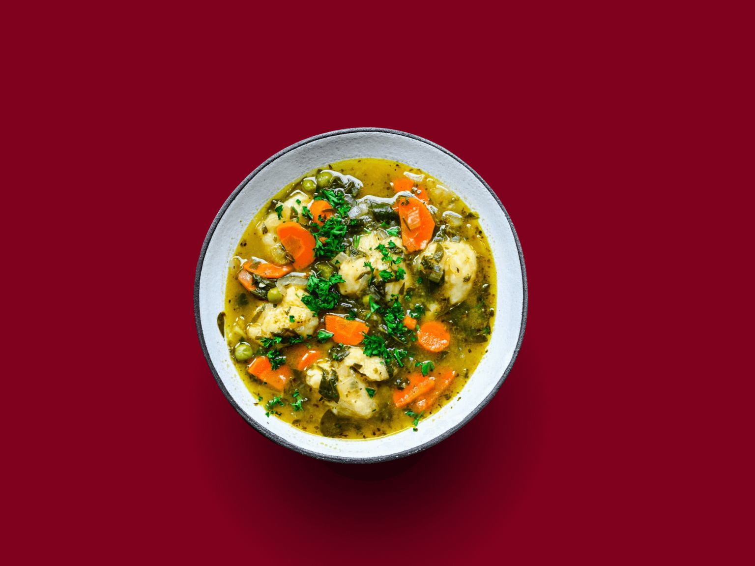 Veg Dumpling Soup