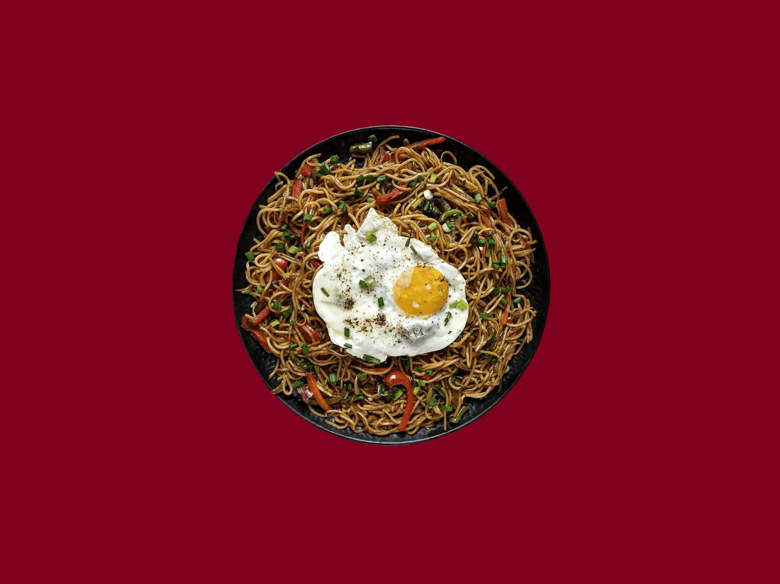 Burnt Garlic Noodles Egg