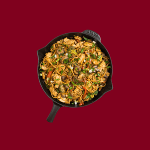 Saffron Multi Cuisine-Egg pan fry noodles soya chilly sauce