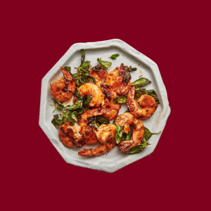 Saffron Multi Cuisine-Prawns In Red Pepper Sauce